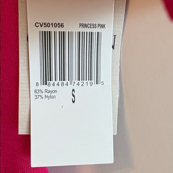 Carmen Marc Valvo Fuchsia Short Sleeve Dress Sz S - Picture 6 of 6